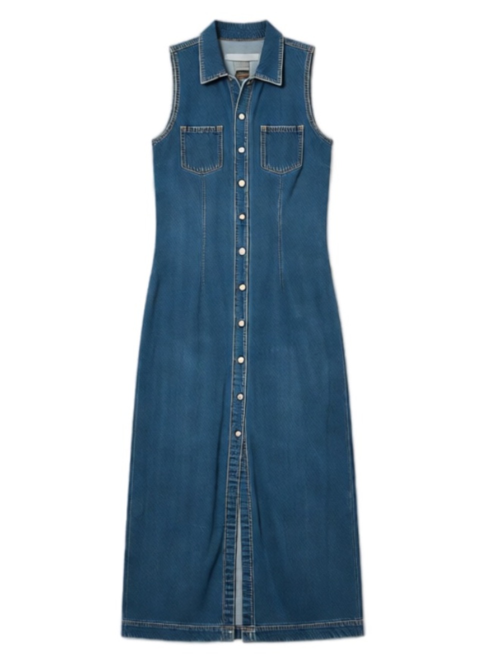 Gap 90s vintage-style Denim Sleeveless Button down denim Dress MEDIUM